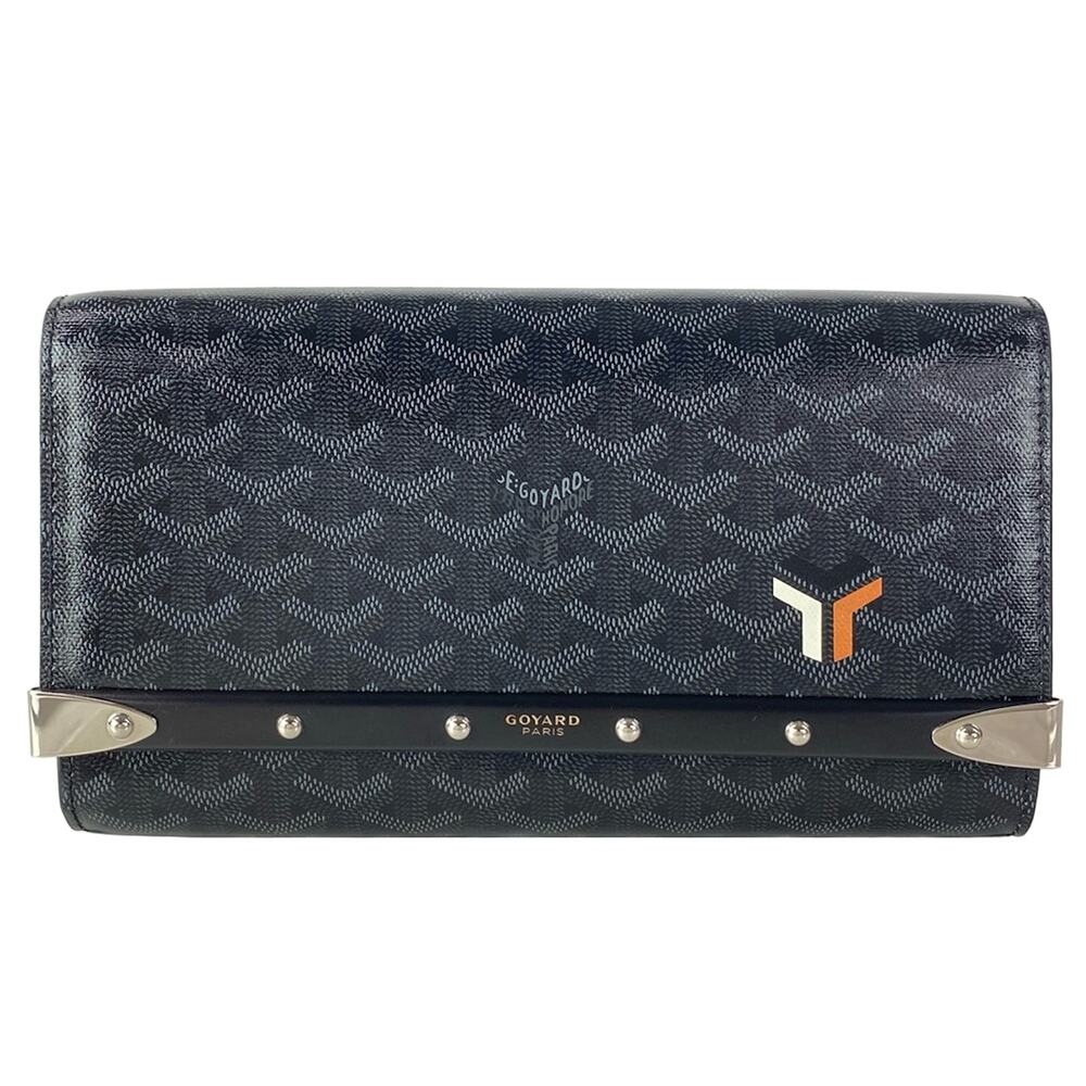Goyard Monte Carlo PM Clutch Bag Coated Canvas Wood